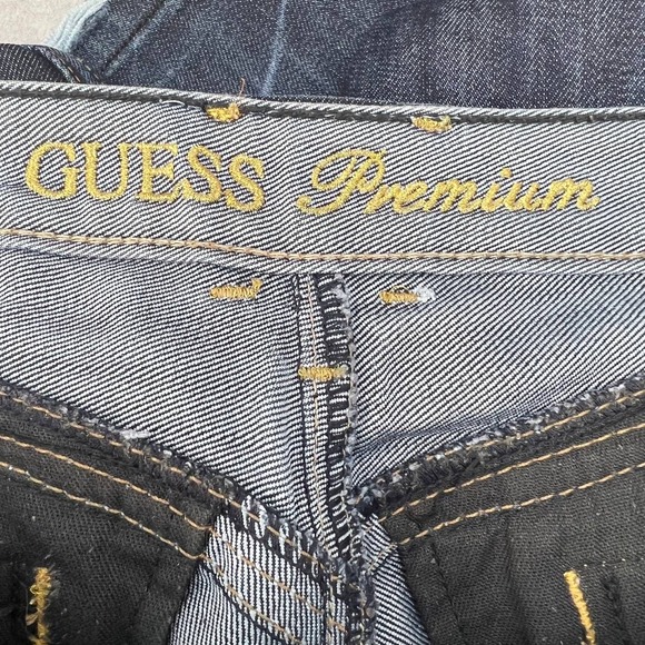 Guess Premium Women's Bootcut Embellished Denim Jeans Size 27 Low Rise - Picture 13 of 16
